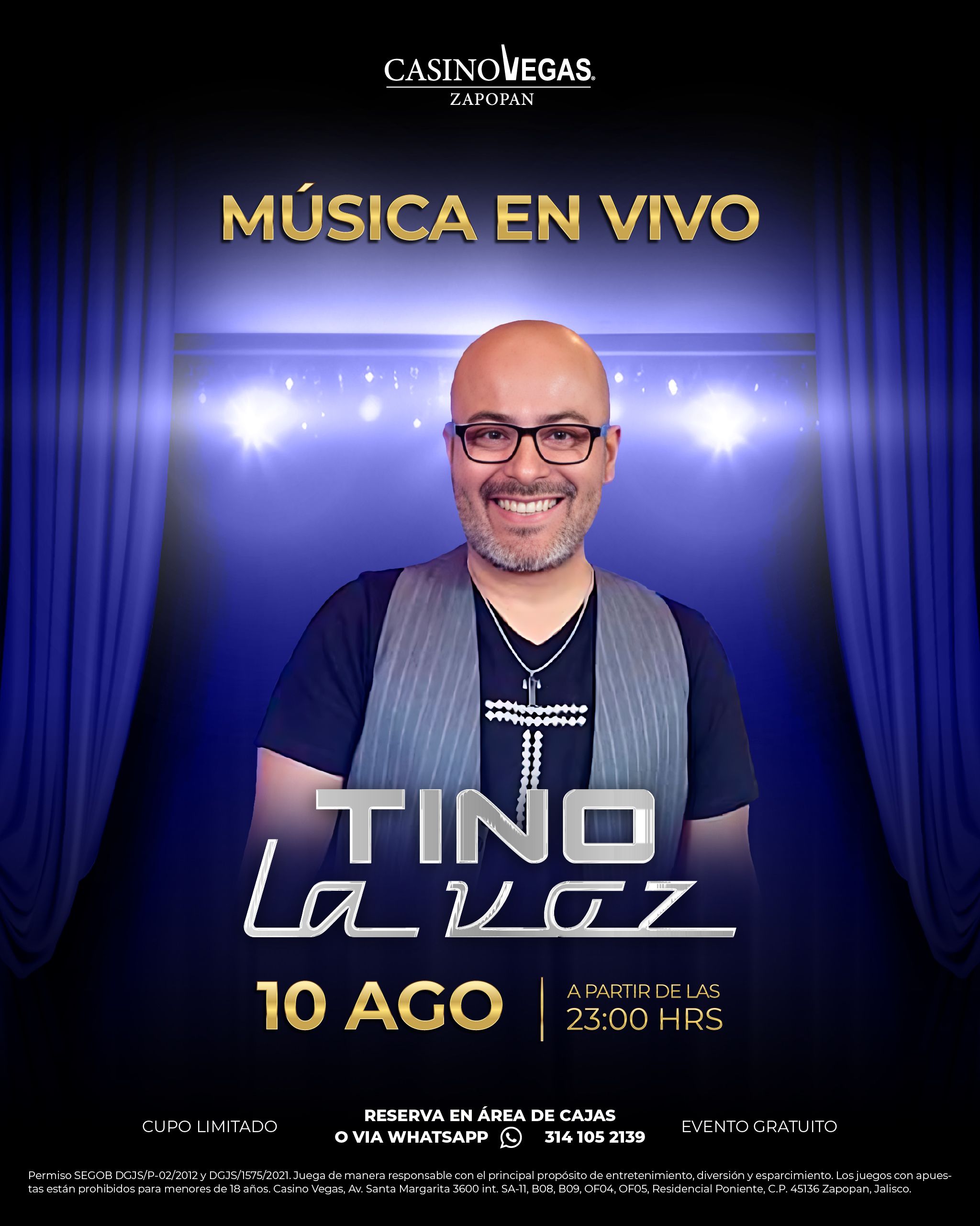 Tino La Voz en Casino Vegas